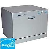 EdgeStar Countertop Portable Dishwasher for 6 Place Settings - Silver