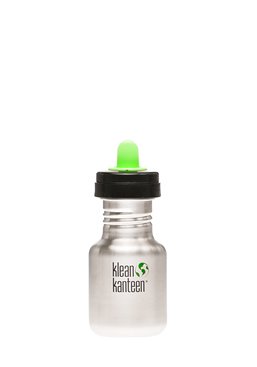 New Klean Kanteen 12 Oz Stainless Steel Sippy Bottle with Apadtor and Spout