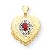 14k Ruby & 0.03ct. Diamond 18mm Heart Locket