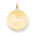 dachshund31 - 14k Dachshund Disc Charm Measures 262x192mm