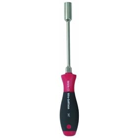 Wiha 34718 Nut Driver with Hex Bolster and SoftFinish Handle, 9.0 x 125mm