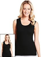 2 Pack Sleeveless Pointelle Thermal Vests