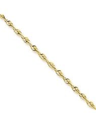 10k Gold 2.5mm D/C Extra-Lite Rope Chain 30 Inches