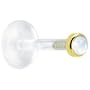16 Gauge 1/4" Solid 14KT Yellow Gold 2mm Genuine Rainbow Moonstone Bioplast Tragus Earring Stud