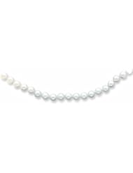 Genuine 14K Yellow Gold 5.5-6mm White Akoya Saltwater Cultured Pearl Bracelet 7 Inches 100% Satisfaction Guaranteed.