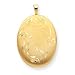 14k 20mm Diamond-Cut Oval Locket