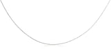 Plain Chain Necklace in 9ct White Gold 41 cm