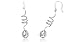 Spiral Ball Tube Drop Earrings Sterling Silver