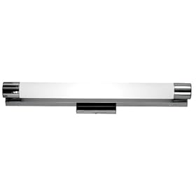 Kenroy Home 90828CH Tubo 1-Light Vanity with Opal Acrylic Diffuser Shade, Chrome, Large