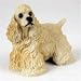 Cocker Spaniel, Blonde Original Dog Figurine (4in-5in)