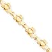 14k 8 Inch Solid Polished Open-Back Claddagh Bracelet