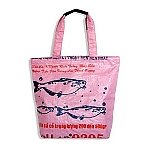 Hagar Design Small Tote, Pink, Lined (Recycled Rice/Feed Bag)