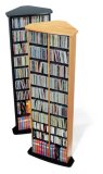Black Corner Multimedia Storage Tower for CD, DVD and VHS