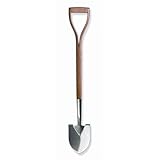 Brook & Hunter Premium Digging Shovel with a Hand Crafted Red Oak Handle and a Stainless Steel Alloy Polished Blade, 43 inch long 12060MH