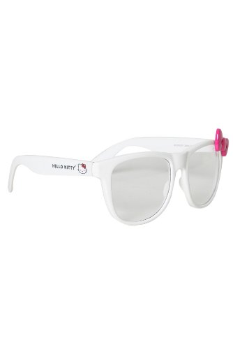 Hello Kitty White Pink Bow Retro Clear Lens Glasses