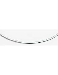 4mm Cubeto (Flexible) White Gold Omega Necklace 20"