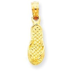 14k Gold Flip Flop Pendant