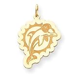 14K Miami Dolphins Medium Dolphin In Ring Charm - NF1036