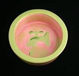 Melia Pink Watercolor Tap Design Ceramic Dog Bowl-LARGE