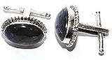Cuff Link Pair Men Sterling Silver Labradorite Gemstone (cflng122)