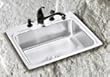 Elkay LR22193 Lustertone 22" x 19" Three Hole Single Bowl Drop-In Kitchen Sink S
