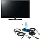 LG 55LE5400 55 inch Class 1080p HD LED LCD TV, with Basic Accessory Kit (2 HDMI Cables 1 RGB Cable, 1 Audio Cable, Plasma / LCD Clean Kit)