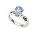 Twilight Shadows Lavender Aurora Borealis Crystal Sterling Silver Ring (Size 5,6,7,8,9,10)