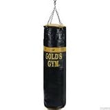 Golds Gym Punch Bag Leather - Black - 48 by Golds Gym