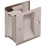 Passage Pocket Door Pull, 2 1/2' Satin Nickel