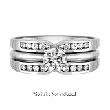 1/4 ct. tw. Diamond Solitaire Ring Wrap in 14K White Gold