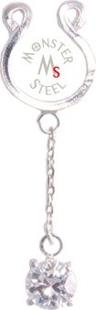 Solitaire Non-Piercing Clip On Nipple Dangle 