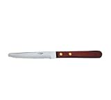 Steak Knife, 4-1 8'' blade, round tip, pakka wood handle (1 Dozen Unit)