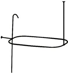 Kingston Brass ABT1040-1 Vintage Oval Shower Riser with Enclosure, Chrome