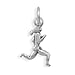 Sterling Silver Oxidized Female Runner Charm