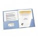 Avery 47976 Two-Pocket Report Covers with Prong Fasteners, 11 x 8-1/2, Light Blue, 25/box