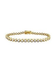 Diamond Tennis Bracelet : 18K Yellow Gold â€" 5.00 CT Diamonds
