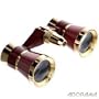 Adorama Focusing Opera Glass Burgundy with Gold Trim - Opera glasses 3 x 25