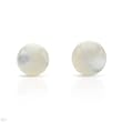 Stud Earrings With Genuine Mother of pearls Beautifully Designed in 14K Yellow Gold