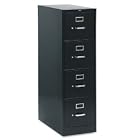 Hon 530 Series Four-Drawer, Full-Suspension File, Letter, 52H X25D, Blk by Hon