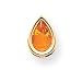 14k 9x6mm Pear Citrine Bezel Pendant