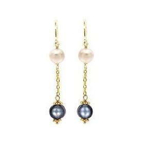 Swing Low Fresh Water Pearl Earrings