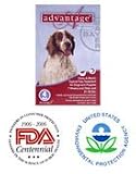 Advantage Flea Control for Dogs, 21-55 lbs Red, 4 Month
