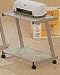 Office Products : Frosted Glass and Silver Printer Stand By Coaster