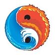 Yin Yang Glitter Temporary Tattoo 2x2