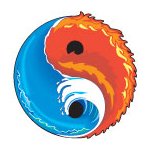 Yin Yang Glitter Temporary Tattoo 2x2