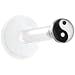 Clear BIOPLAST Black and White YIN YANG Logo Push In Labret