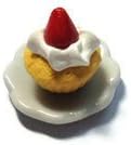 Sweetietiny Cup Cake Ceramic Plate 1:12 Dollhouse Miniature