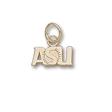 Arizona State Asu Sunburst 1/4 Charm/Pendant -14K/10K, Stainless Steel or Gold Plated