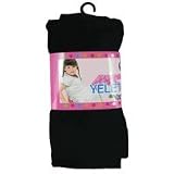 Girls Fashion Tights Small Ages 0-12 Months - Girls Fashion Hosiery Colored Tights (Black)