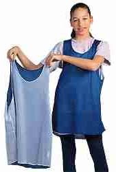 Mens Reversible Mini - Mesh Jersey - BLUE &amp; WHITE/ LARGE